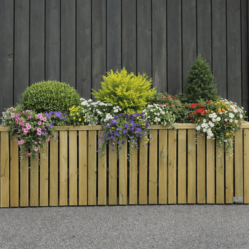 Stor blomsterkasse